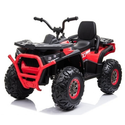 Moto Eléctrica para Niño QUAD DESERT 12V AMARILLA c/ RODAS DE BORRACHA & ASIENTO EN PELE