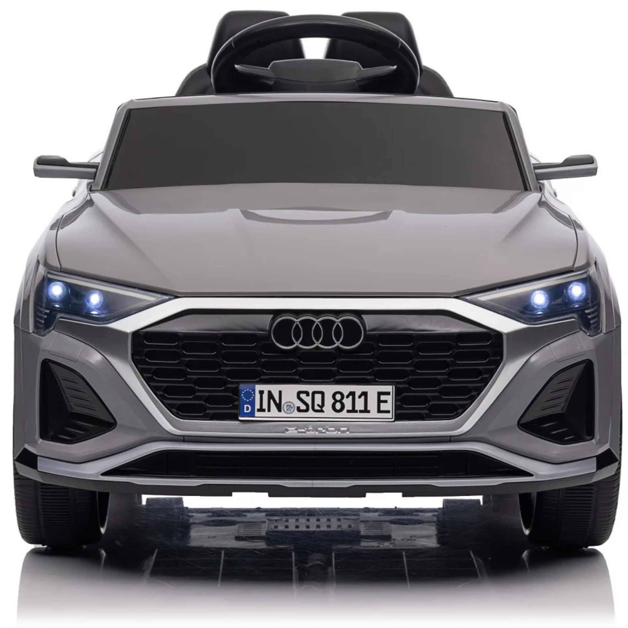 Coche Eléctrico para Niños AUDI SQ8 12V Gris c/ RUEDAS DE GOMA & ASIENTO DE PIEL