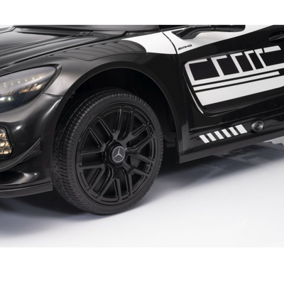 Coche Eléctrico para Niños MERCEDES GT3 Deluxe 12v Negro c/ RUEDAS DE GOMA & ASIENTO DE PIEL