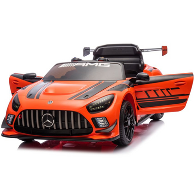Coche Eléctrico para Niños MERCEDES GT3 Deluxe 12v Naranja c/ RUEDAS DE GOMA & ASIENTO DE PIEL