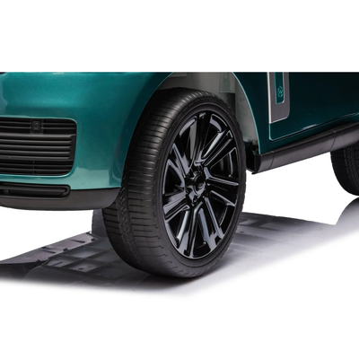 Coche eléctrico para niños RANGE ROVER SV Verde Metalizado 2 Lugares 24v MP4 c/ RUEDAS DE GOMA & ASIENTO DE PIEL