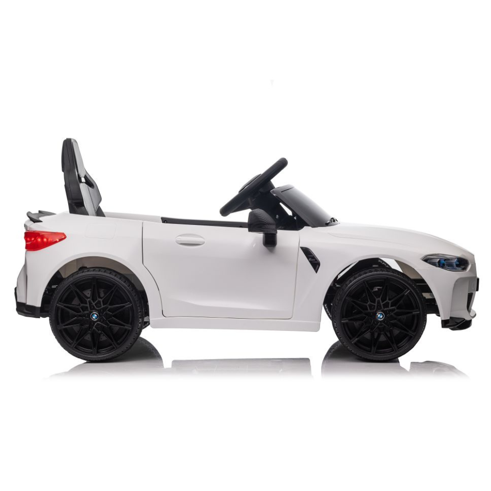 BMW M4 12V Branco – carro elétrico para criança (vista 5)