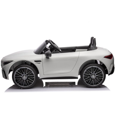 Coche Eléctrico para Niños MERCEDES SL63 Blanco 4x4  2 LUGARES 24v c/ RUEDAS DE GOMA & ASIENTO DE PIEL