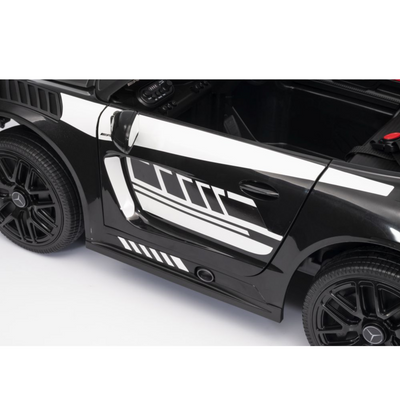 Coche Eléctrico para Niños MERCEDES GT3 Deluxe 12v Negro c/ RUEDAS DE GOMA & ASIENTO DE PIEL
