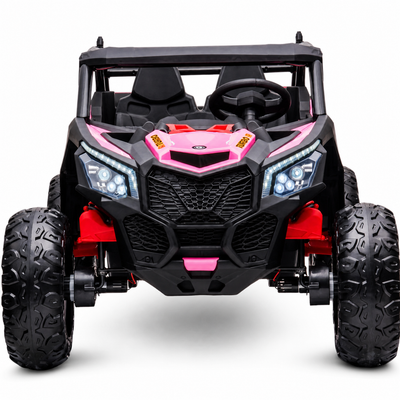 Carro Elétrico para Criança BUGGY EXTREME 24v Rosa c/ RODAS DE BORRACHA & ASSENTO EM PELE