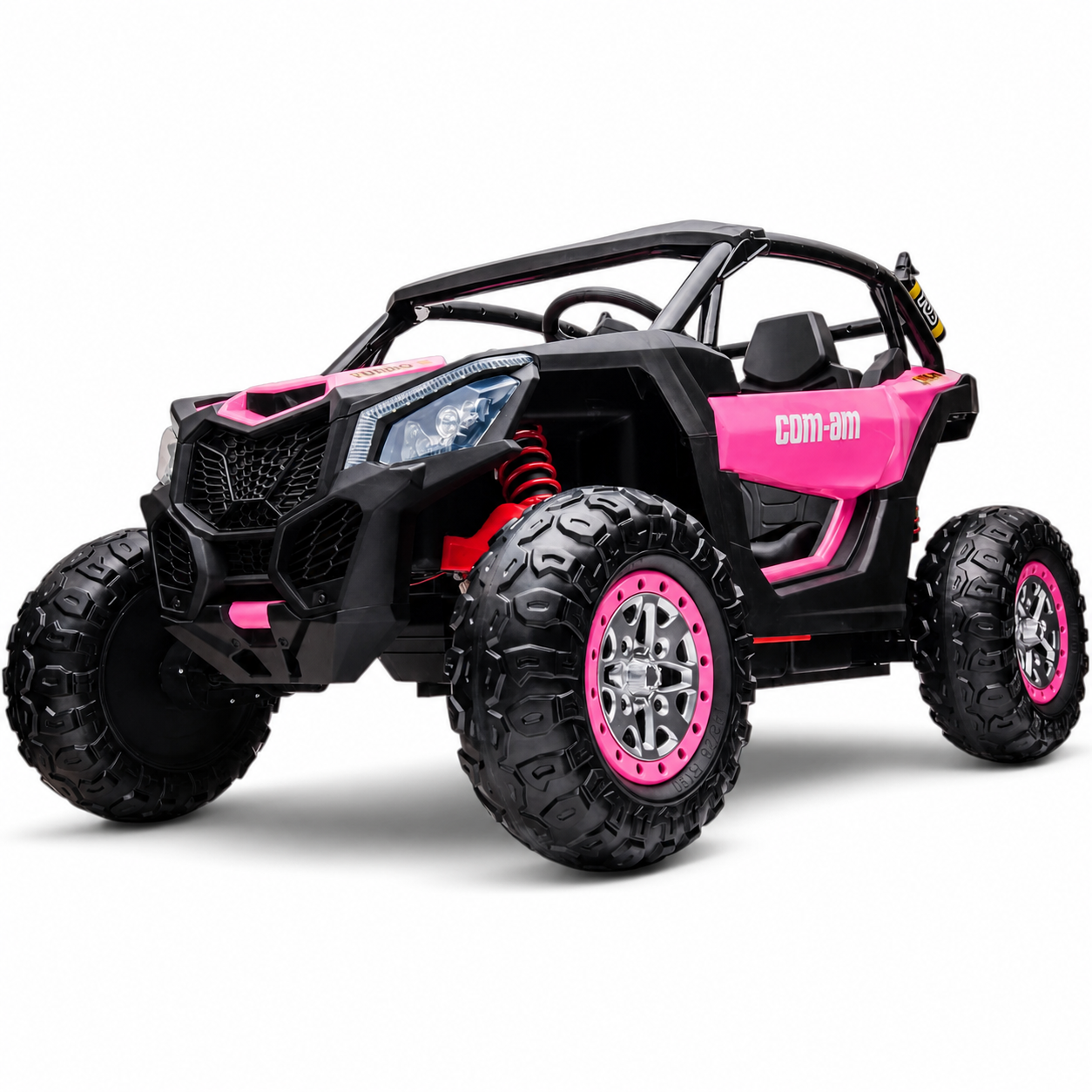 Carro Elétrico para Criança BUGGY EXTREME 24v Rosa c/ RODAS DE BORRACHA & ASSENTO EM PELE