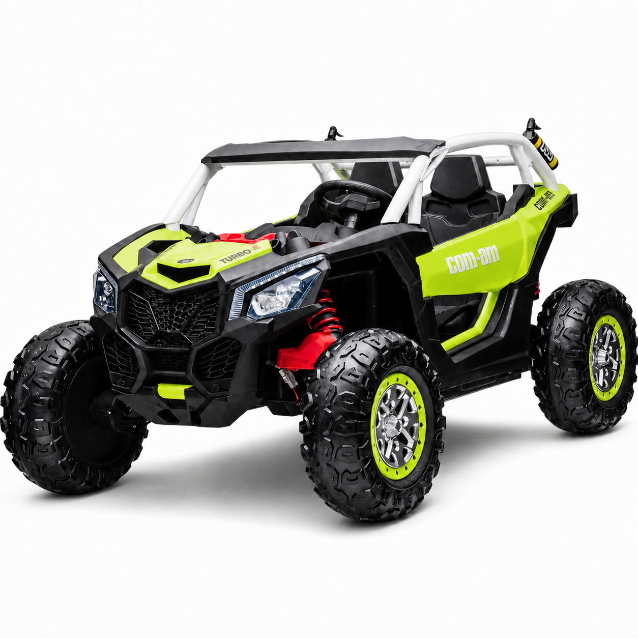 Carro Elétrico para Criança BUGGY EXTREME 24v Verde c/ RODAS DE BORRACHA & ASSENTO EM PELE