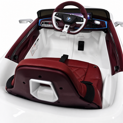  Coche Eléctrico para Niños BMW I4 12v BATERÍA DE LITIO Blanco c/ RUEDAS DE GOMA & ASIENTO DE PIEL