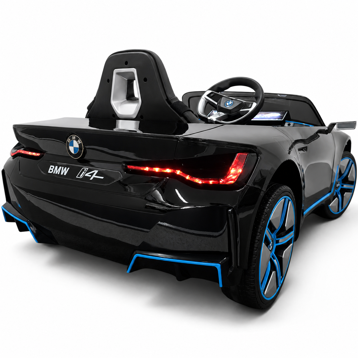 Coche Eléctrico para Niños BMW I4 12v BATERÍA DE LITIO Negro c/ RUEDAS DE GOMA & ASIENTO DE PIEL