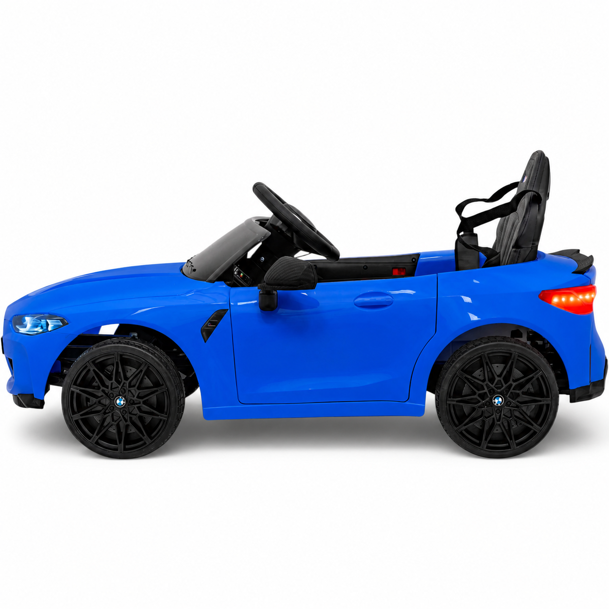 Coche Eléctrico para Niños BMW M4 12v Azul BATERÍA DE LITIO con RUEDAS DE GOMA y ASIENTO DE PIEL