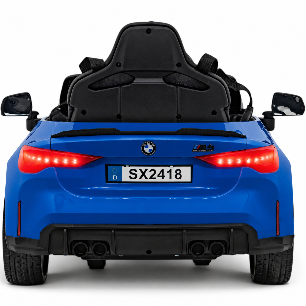 Coche Eléctrico para Niños BMW M4 12v Azul BATERÍA DE LITIO con RUEDAS DE GOMA y ASIENTO DE PIEL