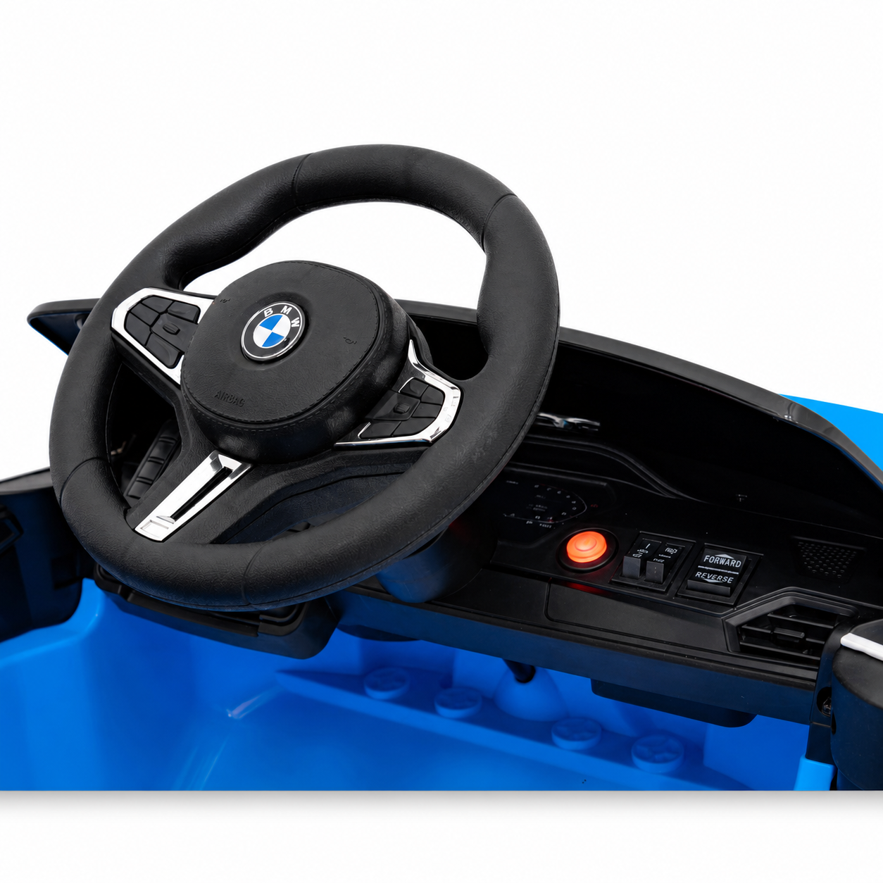 Coche Eléctrico para Niños BMW M4 12v Azul BATERÍA DE LITIO con RUEDAS DE GOMA y ASIENTO DE PIEL
