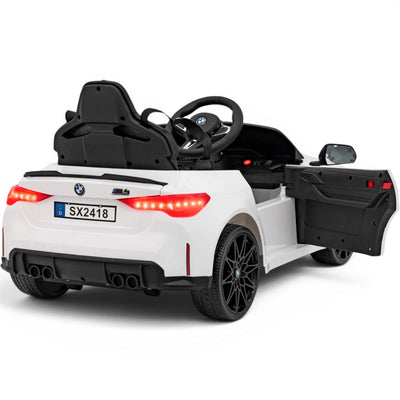 Coche Eléctrico para Niños BMW M4 12v Negro BATERÍA DE LITIO con RUEDAS DE GOMA y ASIENTO DE PIEL