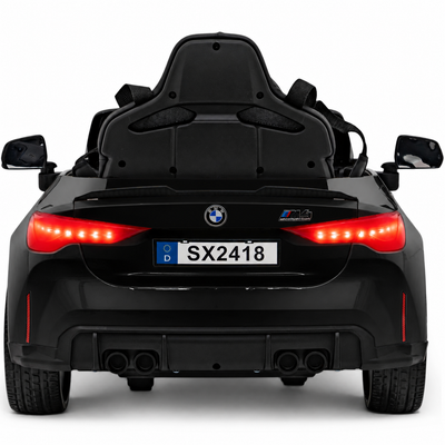 Coche Eléctrico para Niños BMW M4 12v Negro BATERÍA DE LITIO con RUEDAS DE GOMA y ASIENTO DE PIEL