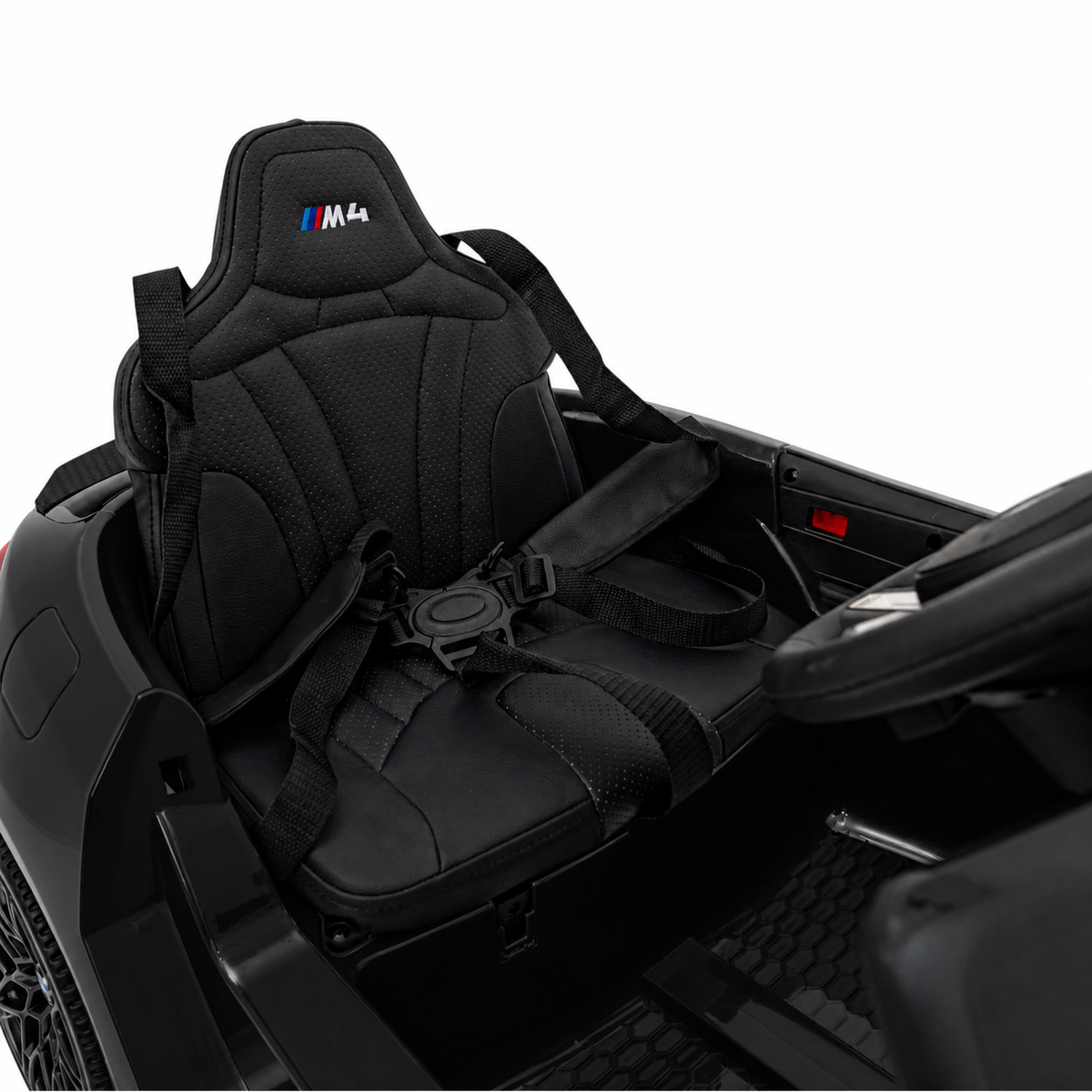 Coche Eléctrico para Niños BMW M4 12v Negro BATERÍA DE LITIO con RUEDAS DE GOMA y ASIENTO DE PIEL