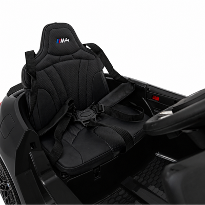 Coche Eléctrico para Niños BMW M4 12v Negro BATERÍA DE LITIO con RUEDAS DE GOMA y ASIENTO DE PIEL