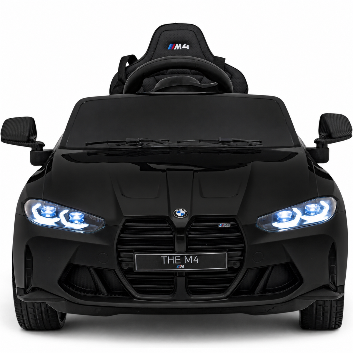 Coche Eléctrico para Niños BMW M4 12v Negro BATERÍA DE LITIO con RUEDAS DE GOMA y ASIENTO DE PIEL