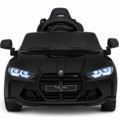 Coche Eléctrico para Niños BMW M4 12v Negro BATERÍA DE LITIO con RUEDAS DE GOMA y ASIENTO DE PIEL