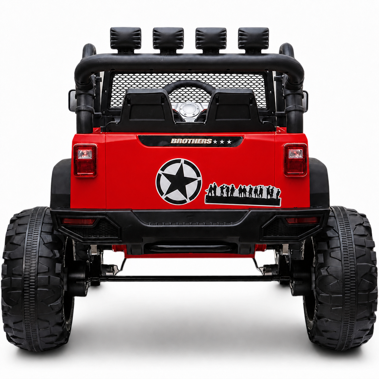 Coche Eléctrico para Niños Jipe BROTHERS 24v Rojo con RUEDAS DE GOMA y ASIENTO DE PIEL