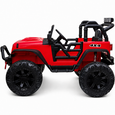 Coche Eléctrico para Niños Jipe BROTHERS 24v Rojo con RUEDAS DE GOMA y ASIENTO DE PIEL