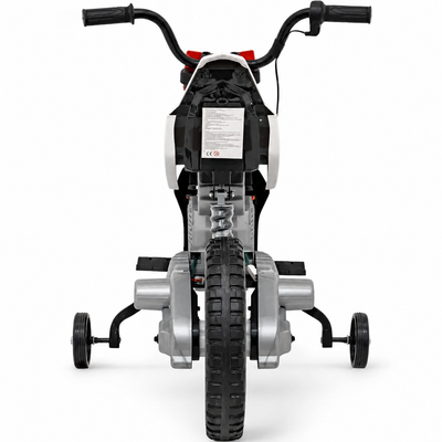 Moto Eléctrica para Niños estilo CROSS 12v Naranja c/ RUEDAS DE GOMA & ASIENTO DE PIEL