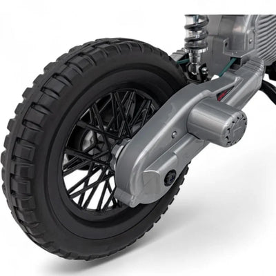 Moto Eléctrica para Niños estilo CROSS 12v Naranja c/ RUEDAS DE GOMA & ASIENTO DE PIEL