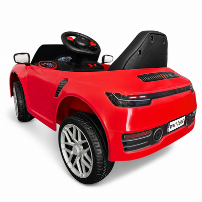 Coche Eléctrico para Niños FUNDRIVE 12v Rojo c/ RUEDAS DE GOMA & ASIENTO DE PIEL