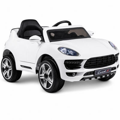 Carro Elétrico para Criança CORONET-S 12v Branco c/ RODAS DE BORRACHA