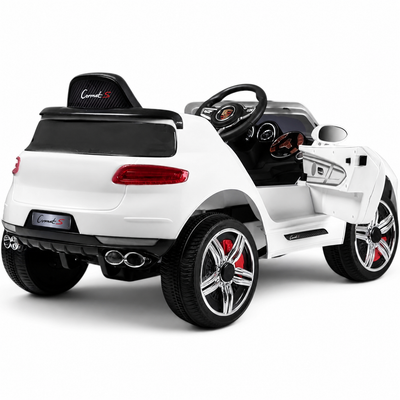 Carro Elétrico para Criança CORONET-S 12v Branco c/ RODAS DE BORRACHA