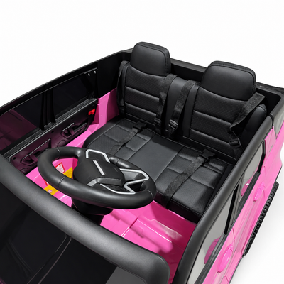 Carro Elétrico para Criança Range Rover DISCOVERY XL 24v 2x200w Rosa c/ RODAS DE BORRACHA & ASSENTO EM PELE