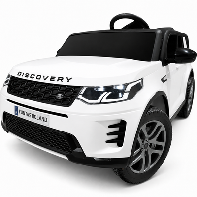 Carro Elétrico para Criança DISCOVERY XL 24v 2x200w Branco c/ RODAS DE BORRACHA & ASSENTO EM PELE