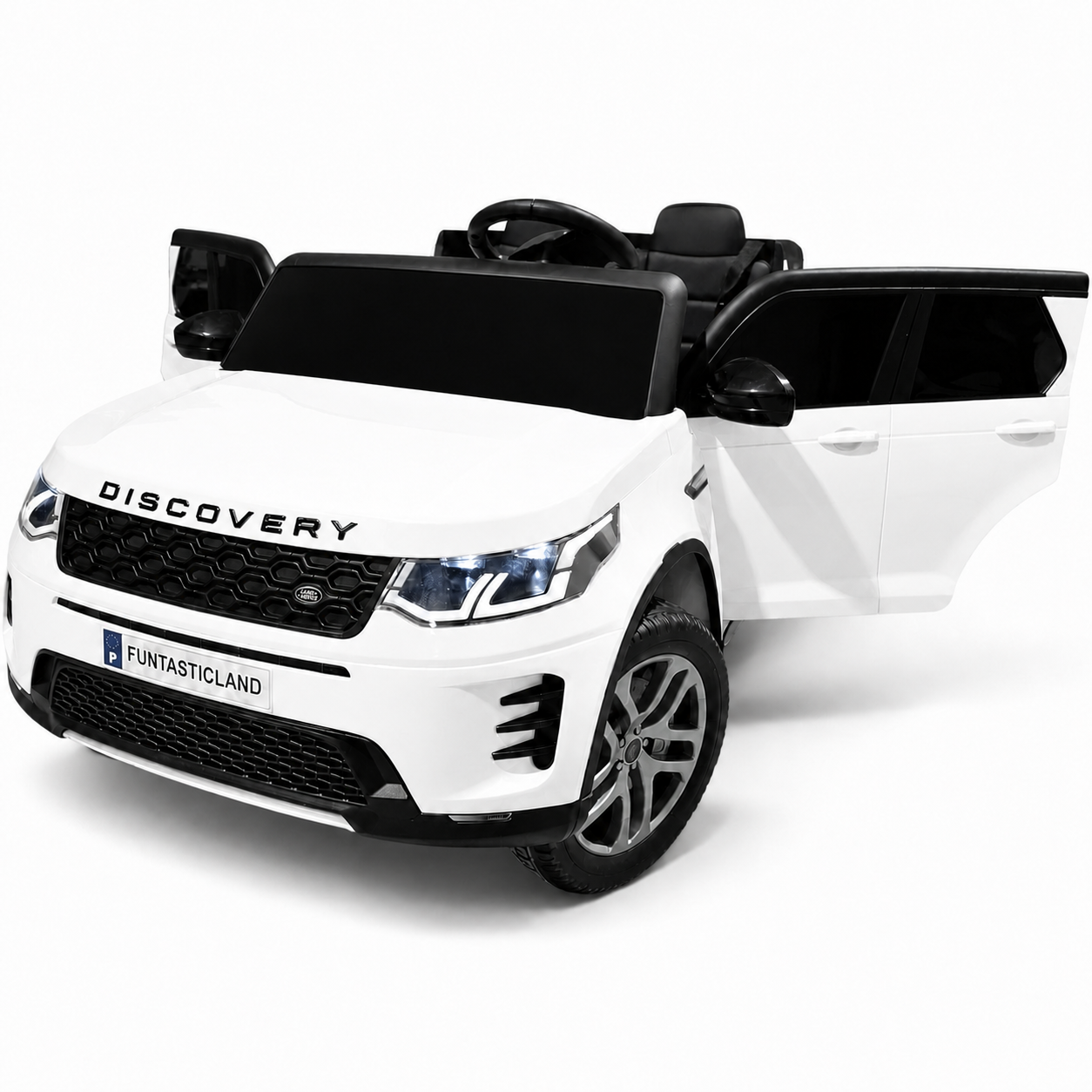 Carro Elétrico para Criança DISCOVERY XL 24v 2x200w Branco c/ RODAS DE BORRACHA & ASSENTO EM PELE