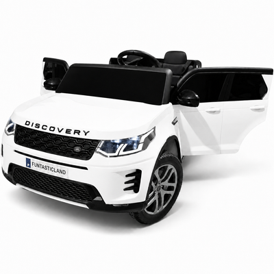 Carro Elétrico para Criança DISCOVERY XL 24v 2x200w Branco c/ RODAS DE BORRACHA & ASSENTO EM PELE