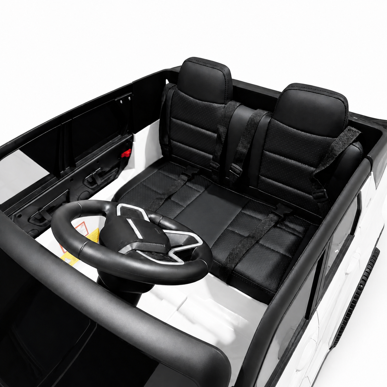 Carro Elétrico para Criança DISCOVERY XL 24v 2x200w Branco c/ RODAS DE BORRACHA & ASSENTO EM PELE