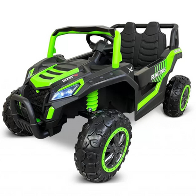 Coche Eléctrico para Niños BEACH BUGGY 4x4 12v Verde c/ RUEDAS DE GOMA & ASIENTO DE PIEL