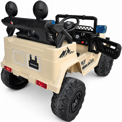Coche Eléctrico para Niños TOYOTA FJ CRUISER 12v 4X4 Camel c/ RUEDAS DE GOMA & ASIENTO DE PIEL