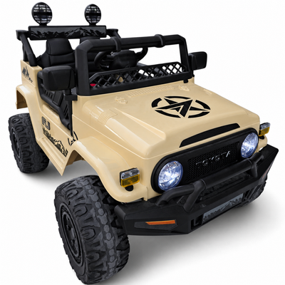 Coche Eléctrico para Niños TOYOTA FJ CRUISER 12v 4X4 Camel c/ RUEDAS DE GOMA & ASIENTO DE PIEL