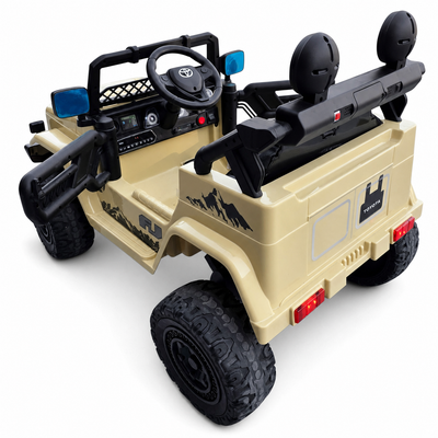 Coche Eléctrico para Niños TOYOTA FJ CRUISER 12v 4X4 Camel c/ RUEDAS DE GOMA & ASIENTO DE PIEL