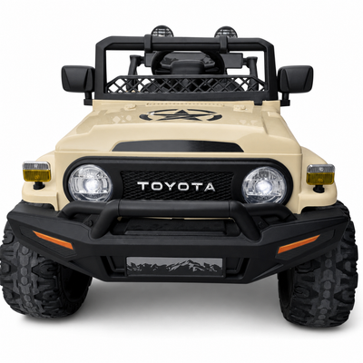 Coche Eléctrico para Niños TOYOTA FJ CRUISER 12v 4X4 Camel c/ RUEDAS DE GOMA & ASIENTO DE PIEL