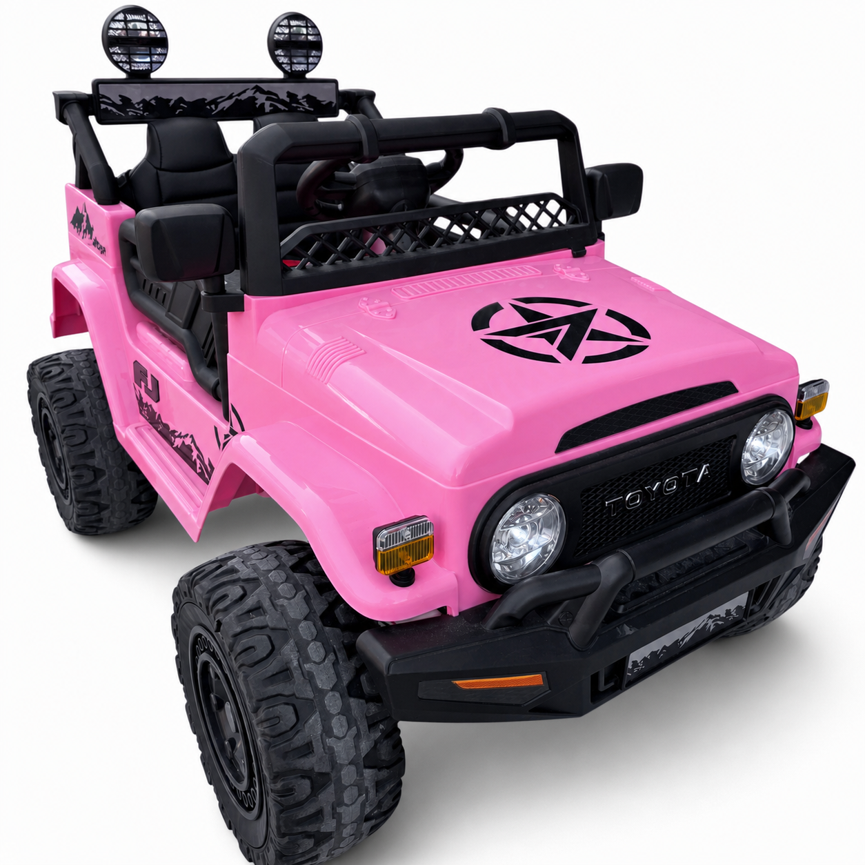 Coche Eléctrico para Niños TOYOTA FJ CRUISER 12v 4X4 Camel c/ RUEDAS DE GOMA & ASIENTO DE PIEL