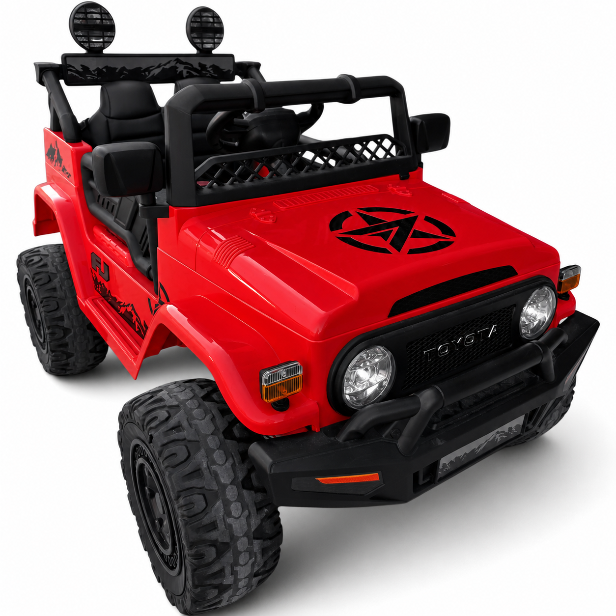 Coche Eléctrico para Niños TOYOTA FJ CRUISER 12v 4X4 Camel c/ RUEDAS DE GOMA & ASIENTO DE PIEL
