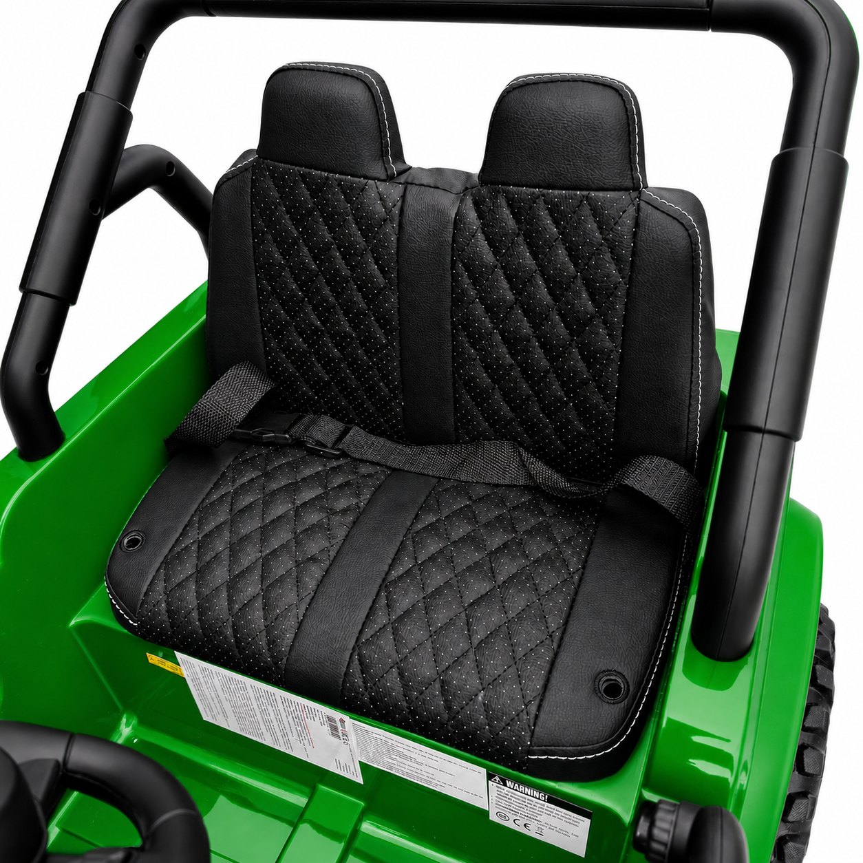 Carro Elétrico para Criança FJ LAND 24v Verde c/ RODAS DE BORRACHA & ASSENTO EM PELE
