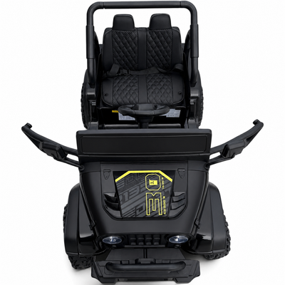 Carro Elétrico para Criança FJ LAND 24v Preto c/ RODAS DE BORRACHA & ASSENTO EM PELE