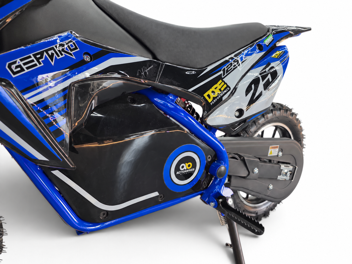 Mota de cross elétrica Gepard azul