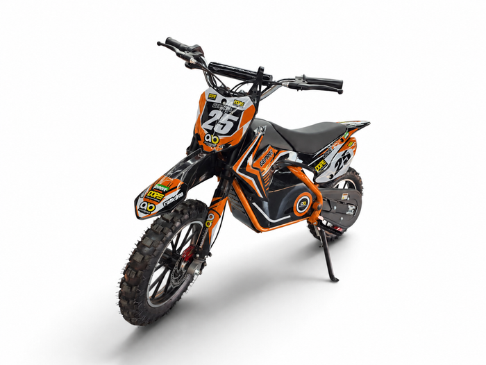 Mota Elétrica para Criança CROSS GEPARD 500W 36v Laranja c/ TRAVÕES DE DISCO & SUSPENSÃO