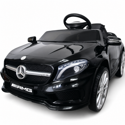 Carro Elétrico para Criança MERCEDES GLA45 12V Preto c/ RODAS DE BORRACHA E ASSENTO EM PELE