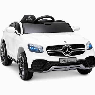 Coche Eléctrico para Niños MERCEDES GLC coupé BATERÍA DE LITIO 12v 4x4 Blanco c/ RUEDAS DE GOMA & ASIENTO DE PIEL