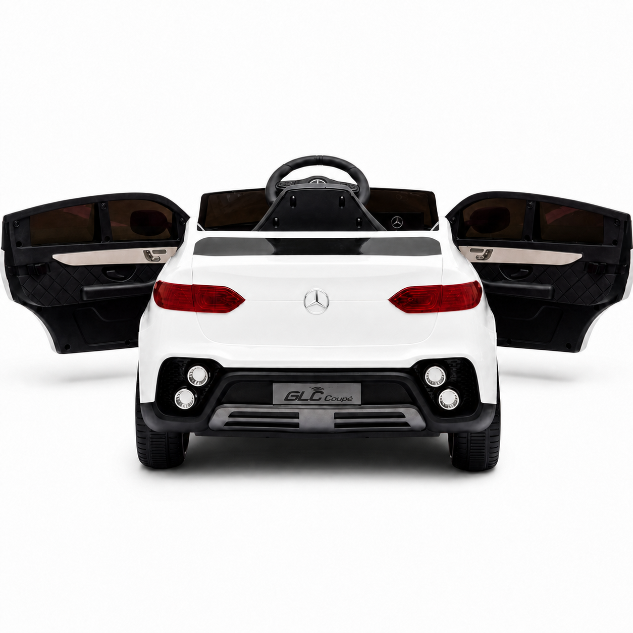 Coche Eléctrico para Niños MERCEDES GLC coupé BATERÍA DE LITIO 12v 4x4 Blanco c/ RUEDAS DE GOMA & ASIENTO DE PIEL