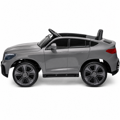 Coche Eléctrico para Niños MERCEDES GLC coupé BATERÍA DE LITIO 12v 4x4 Gris c/ RUEDAS DE GOMA & ASIENTO DE PIEL