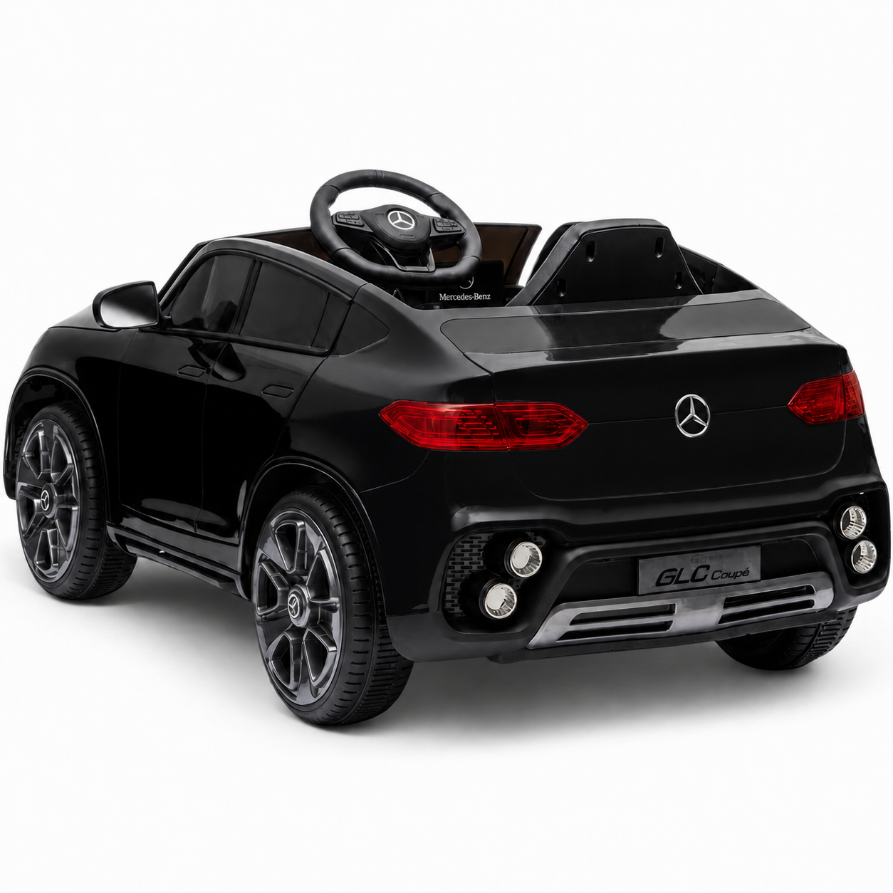 Coche Eléctrico para Niños MERCEDES GLC coupé BATERÍA DE LITIO 12v 4x4 Negro c/ RUEDAS DE GOMA & ASIENTO DE PIEL